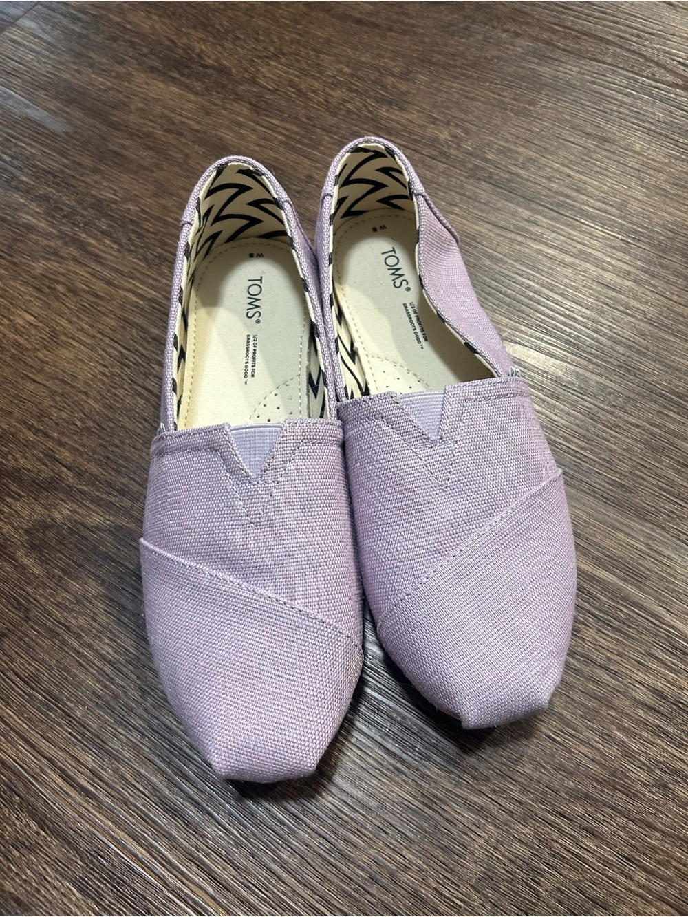 Toms Women's Slip-On Flats in Lavender Canvas